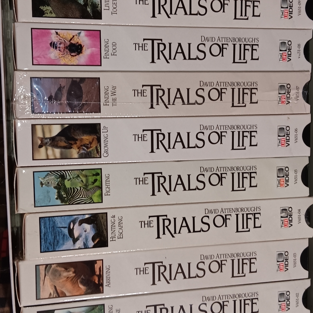 Time Life Set of 12 Turner Broadcast VHS David Attenborough's Animal Life